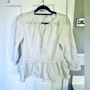 La Vie Rebecca Taylor Relaxed Eyelet Trim Blouse